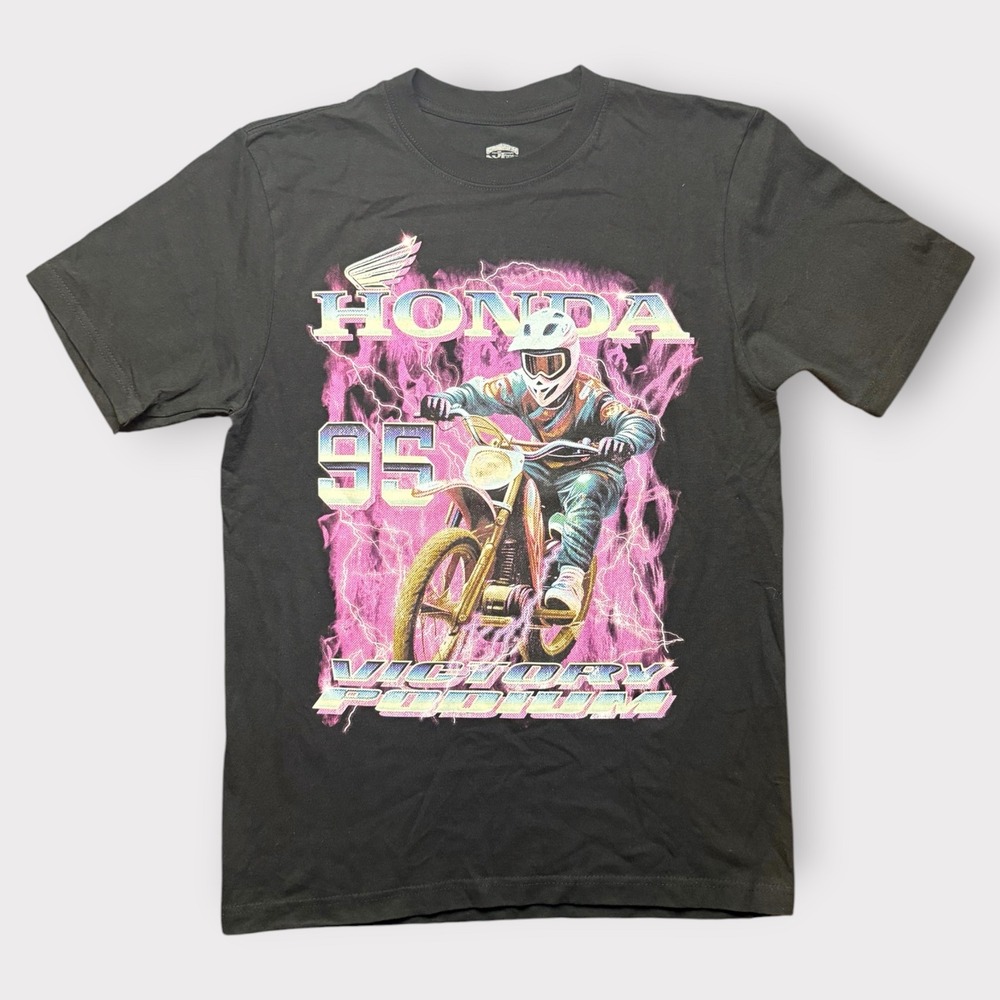 Honda JT Racing‎ USA Victory Podium 95 Graphic T-Shirt Black Motocross Mens S